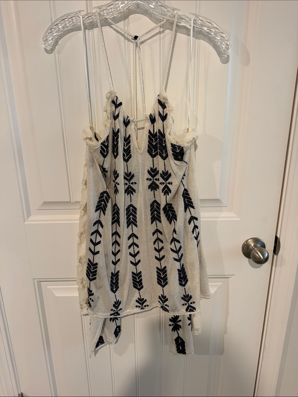 Free People Cream Camisole with Black Arrow Motif